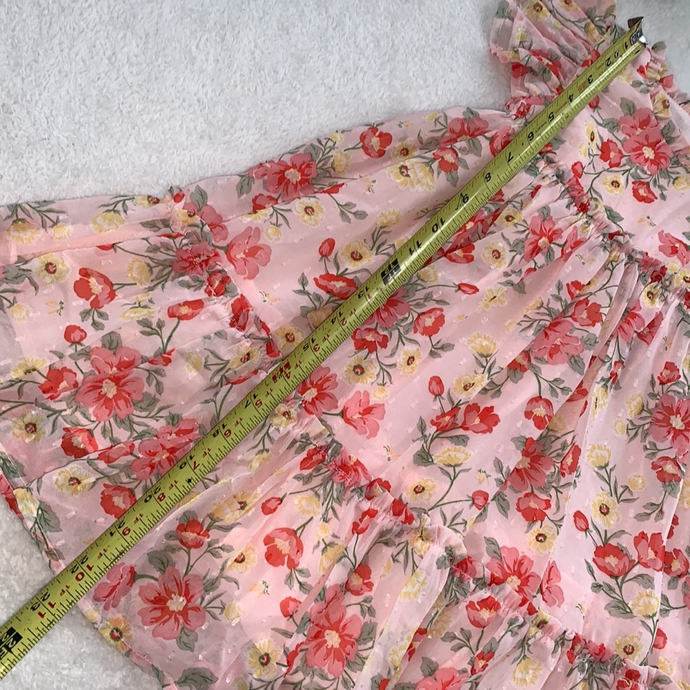 NWT Christian Siriano 4T Floral Pink Ruffle Dress - Picture 11 of 12